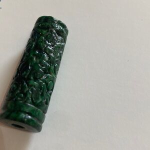 Natural Green Carved Cylinder jade jadite pendant